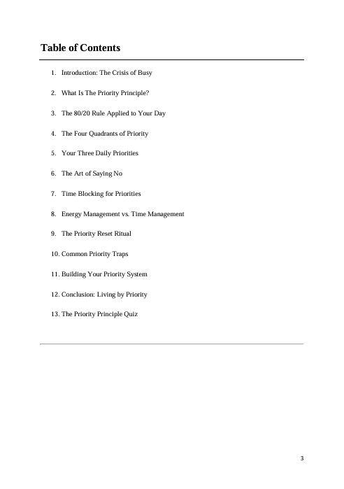 The Priority Principle