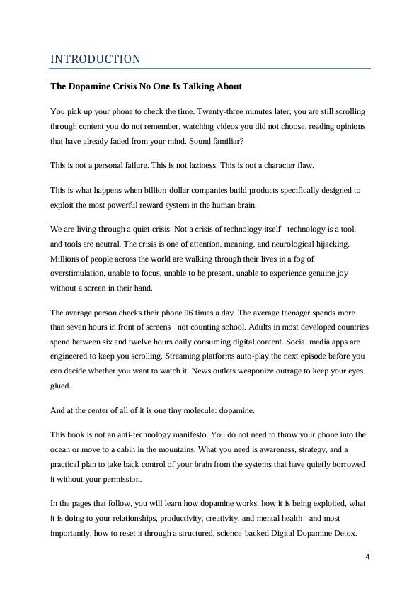 Digital Dopamine Detox