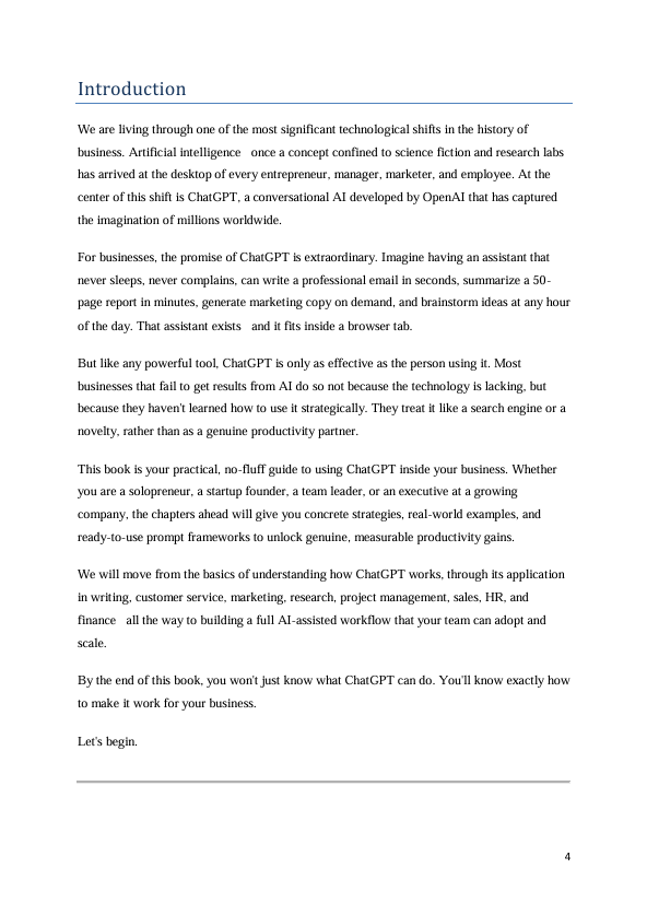 ChatGPT for Business Productivity