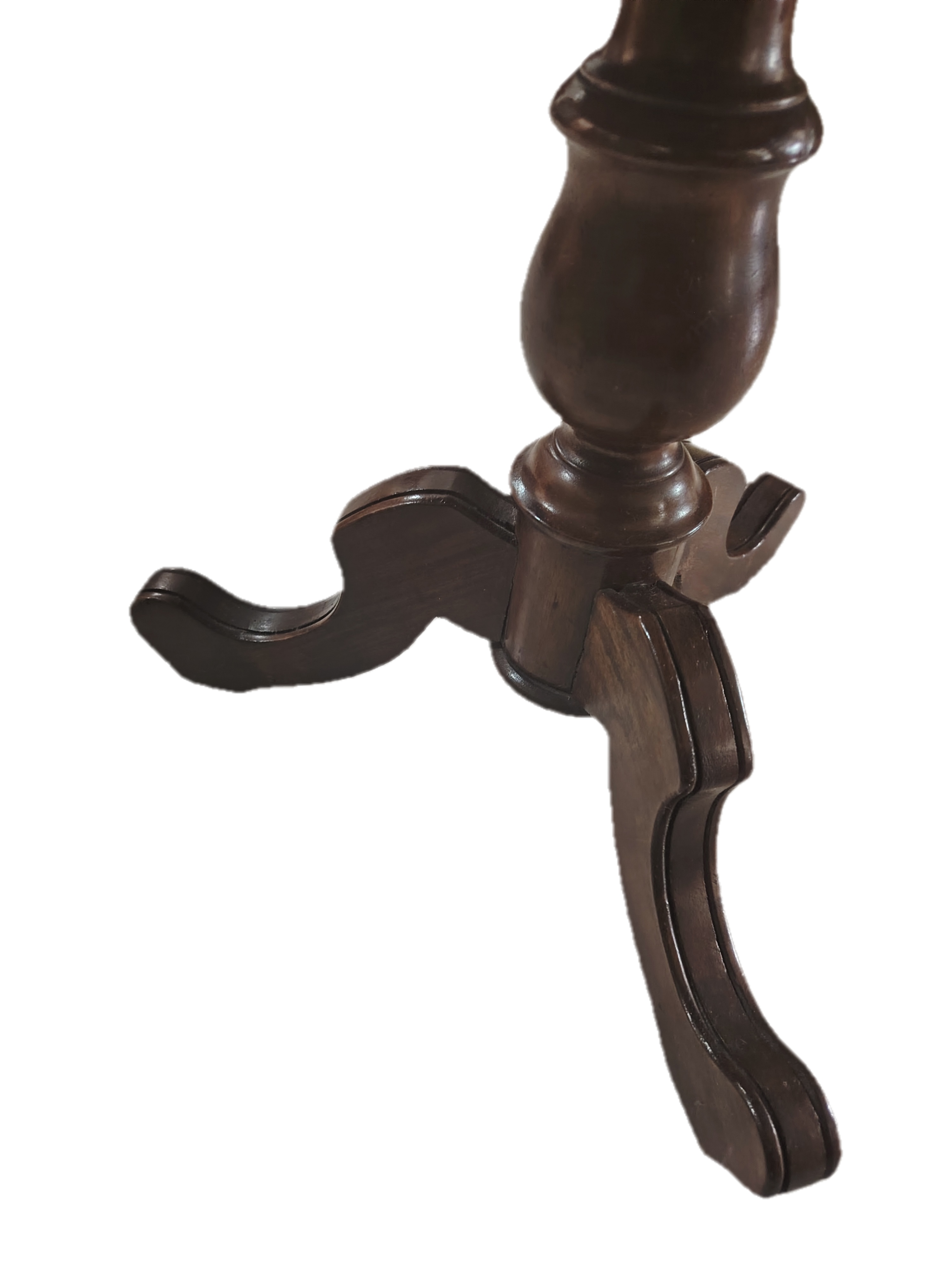 Elegant Handcrafted Floral Brass Inlay Pedestal Table
