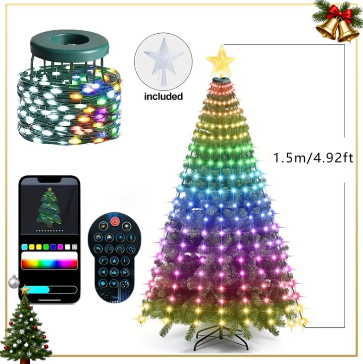 🔥UP TO 40% OFF, BUY FROM 2 FREE SHIP | LumiTree™ Smart RGB Christmas Lights 🔥