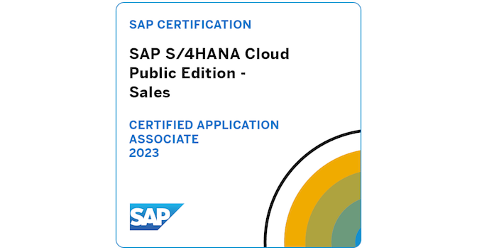 Certification SAP S/4HANA Cloud Public Edition - Sales