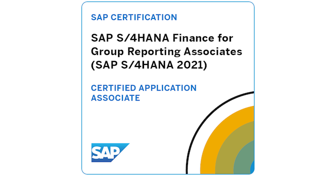 Certificat SAP S/4HANA Finance pour Group Reporting Associates