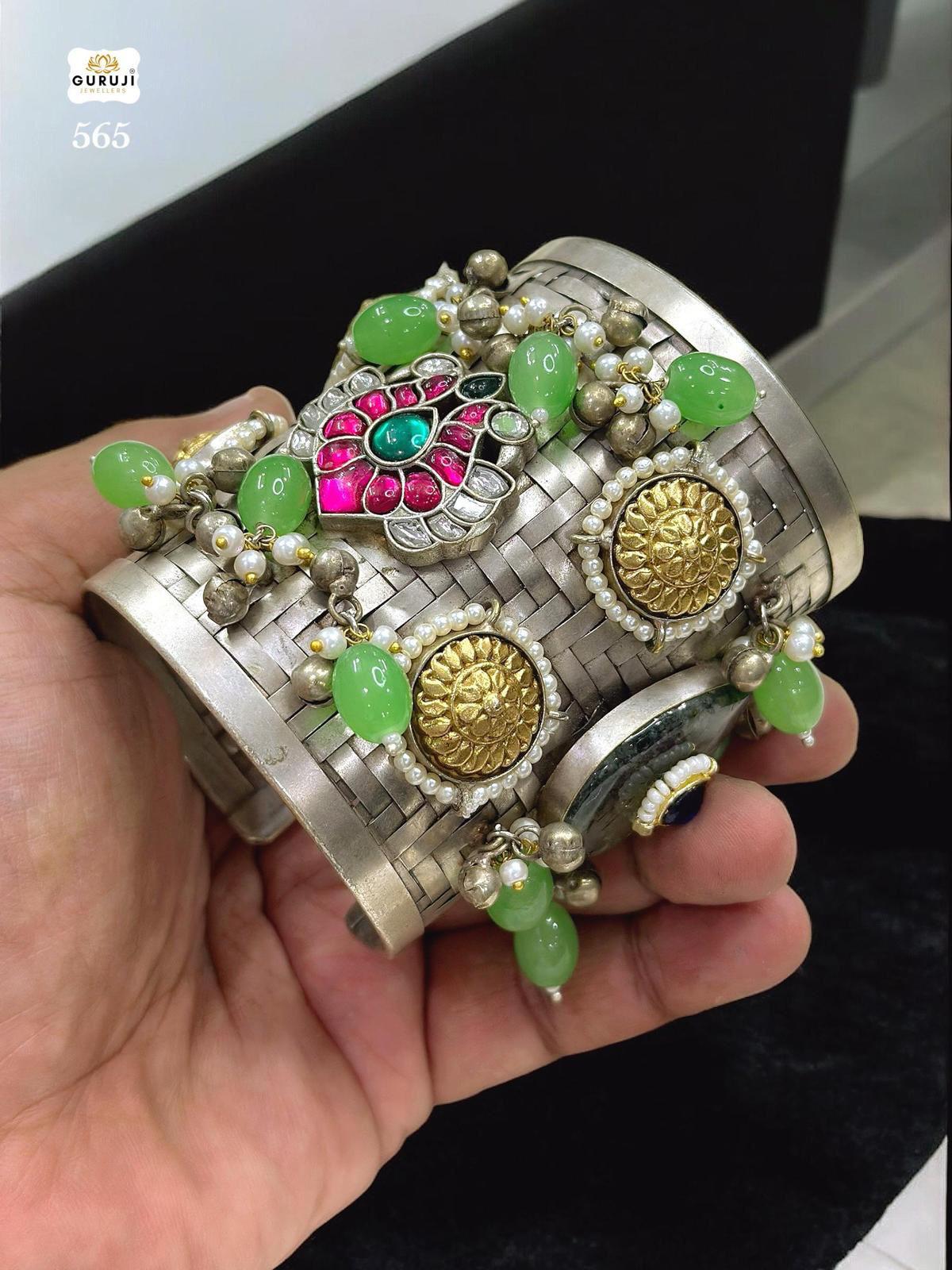 Handcrafted Silver coloured Bracelet