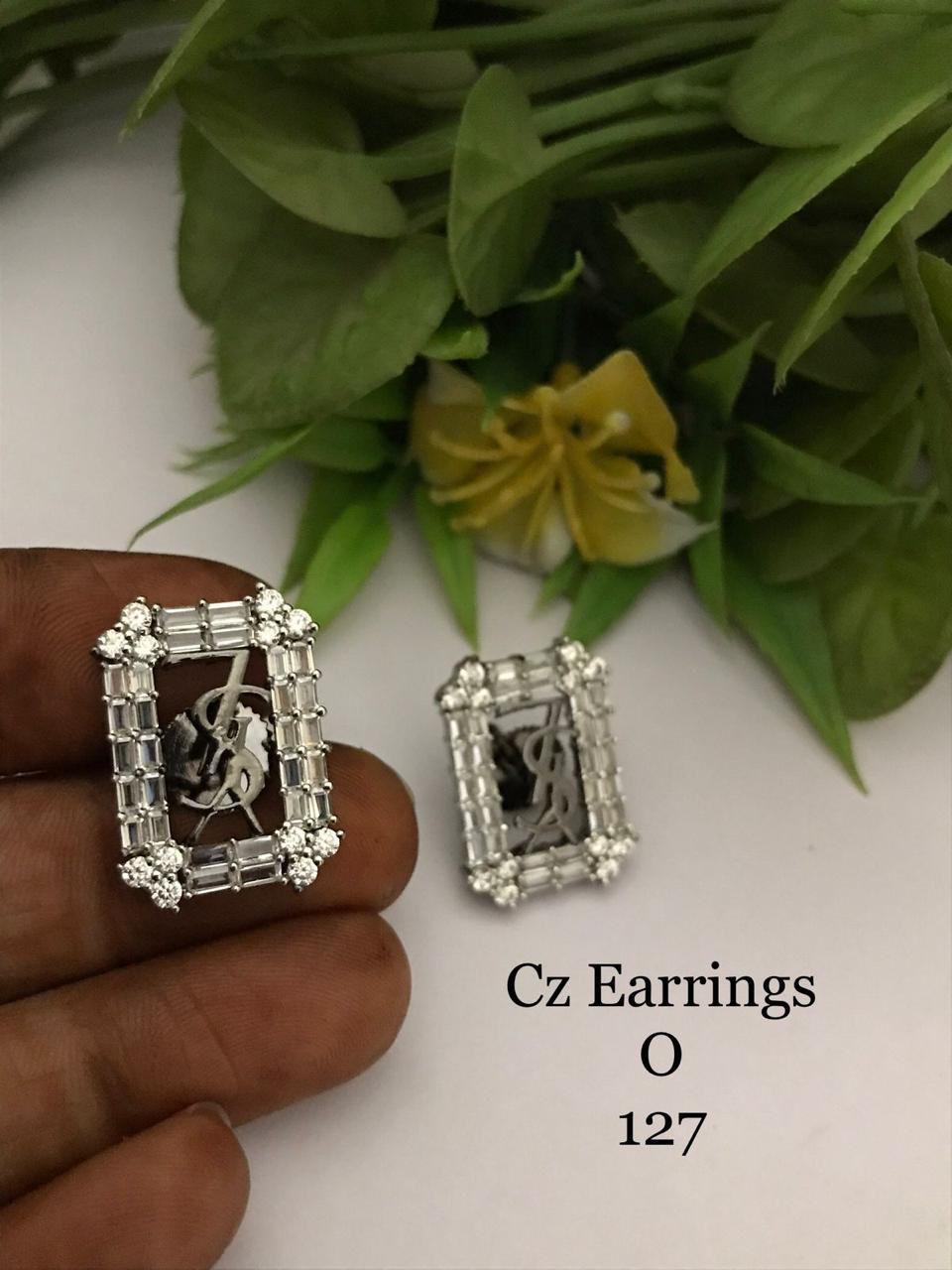 CZ Rectangle Earrings