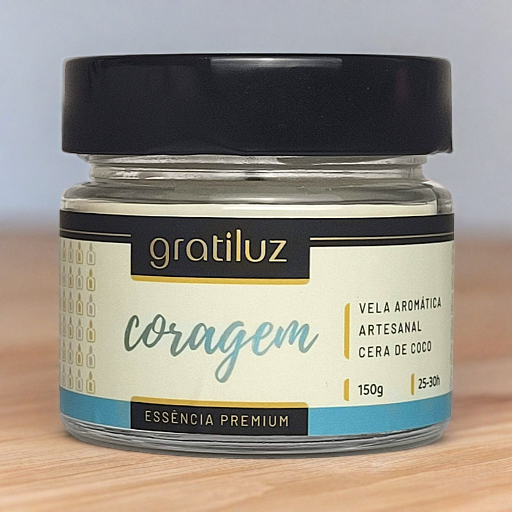 Vela Aromática Coragem – Folhas & Renovação