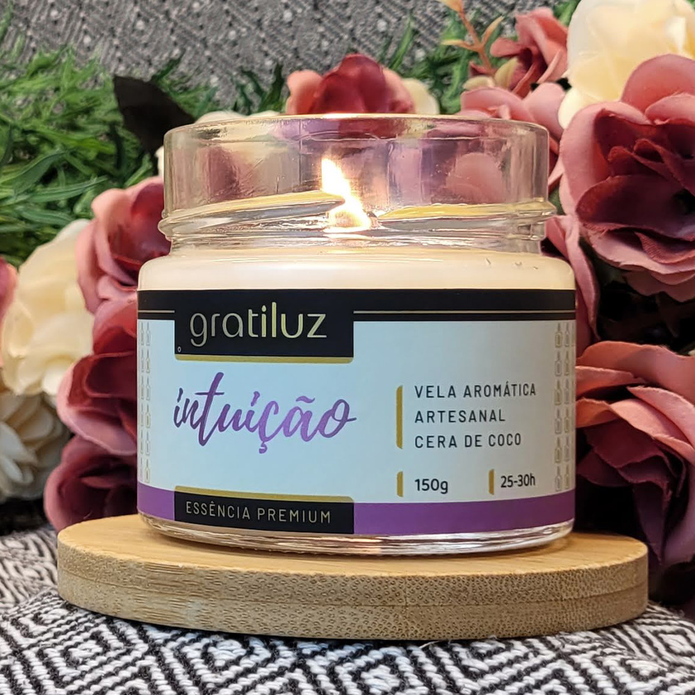 Vela Aromática Intuição – Rosa & Luz Interior