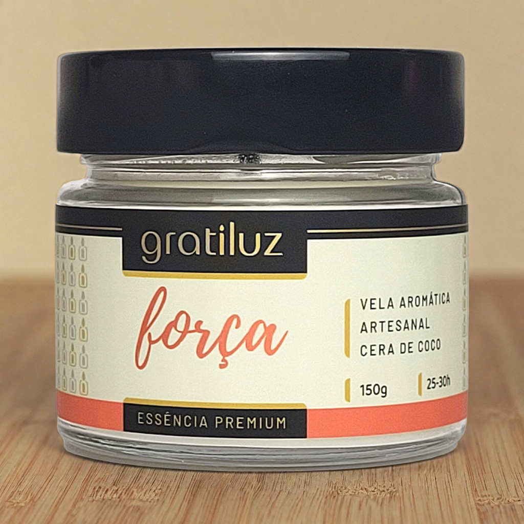 Vela Aromática Força – Madeira & Presença