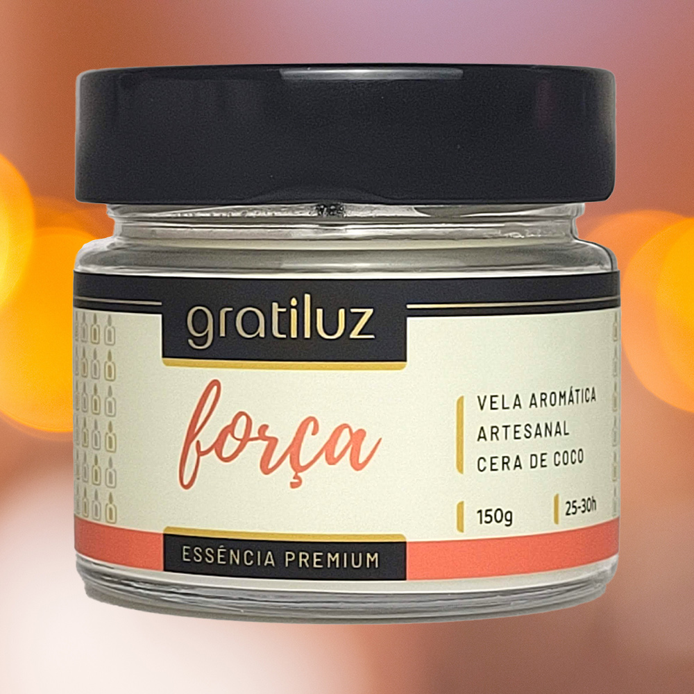 Vela Aromática Força – Madeira & Presença