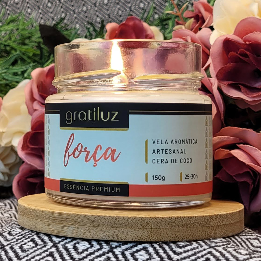 Vela Aromática Força – Madeira & Presença