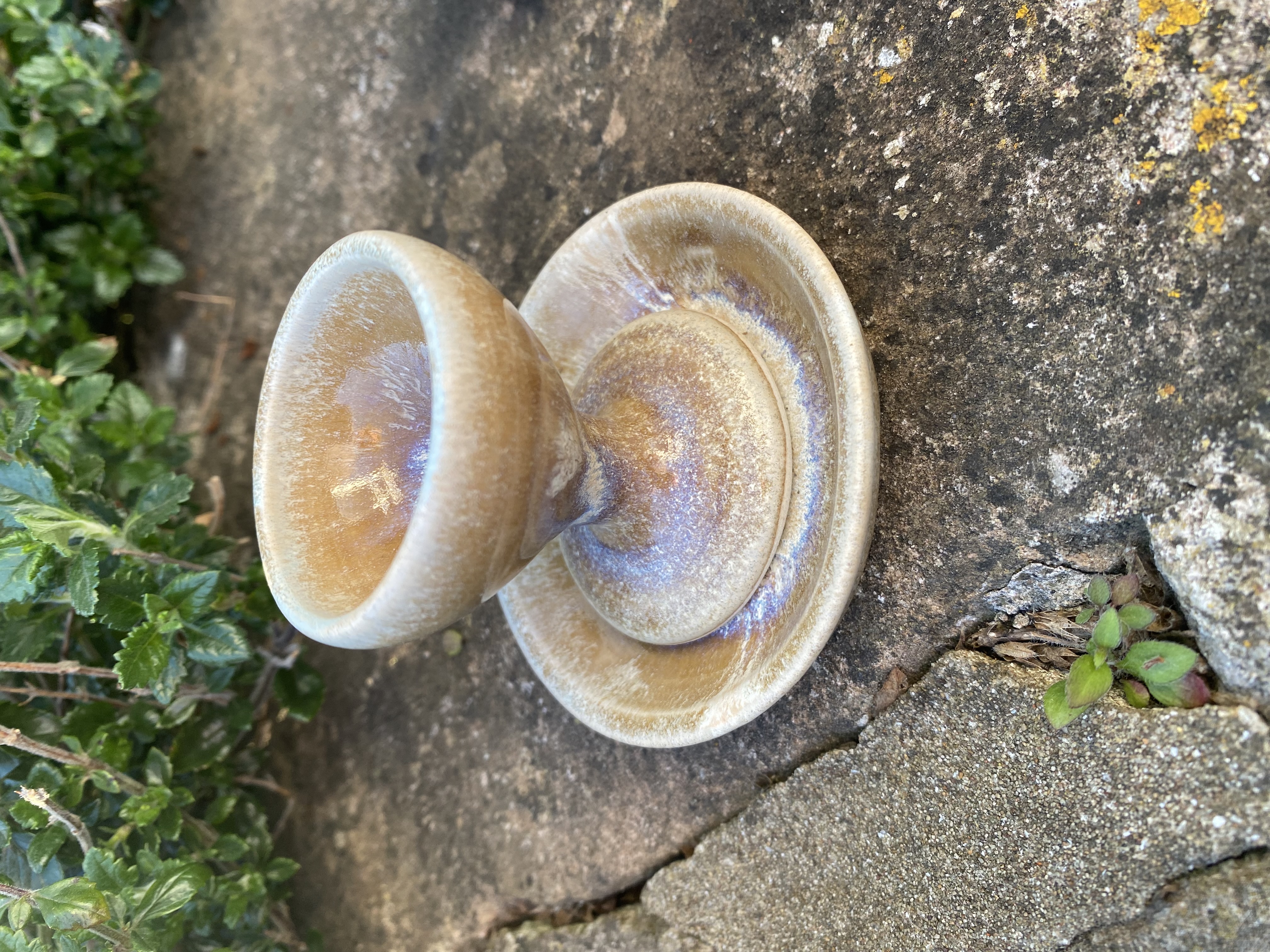 Handmade Ceramic Egg Cup and saucer