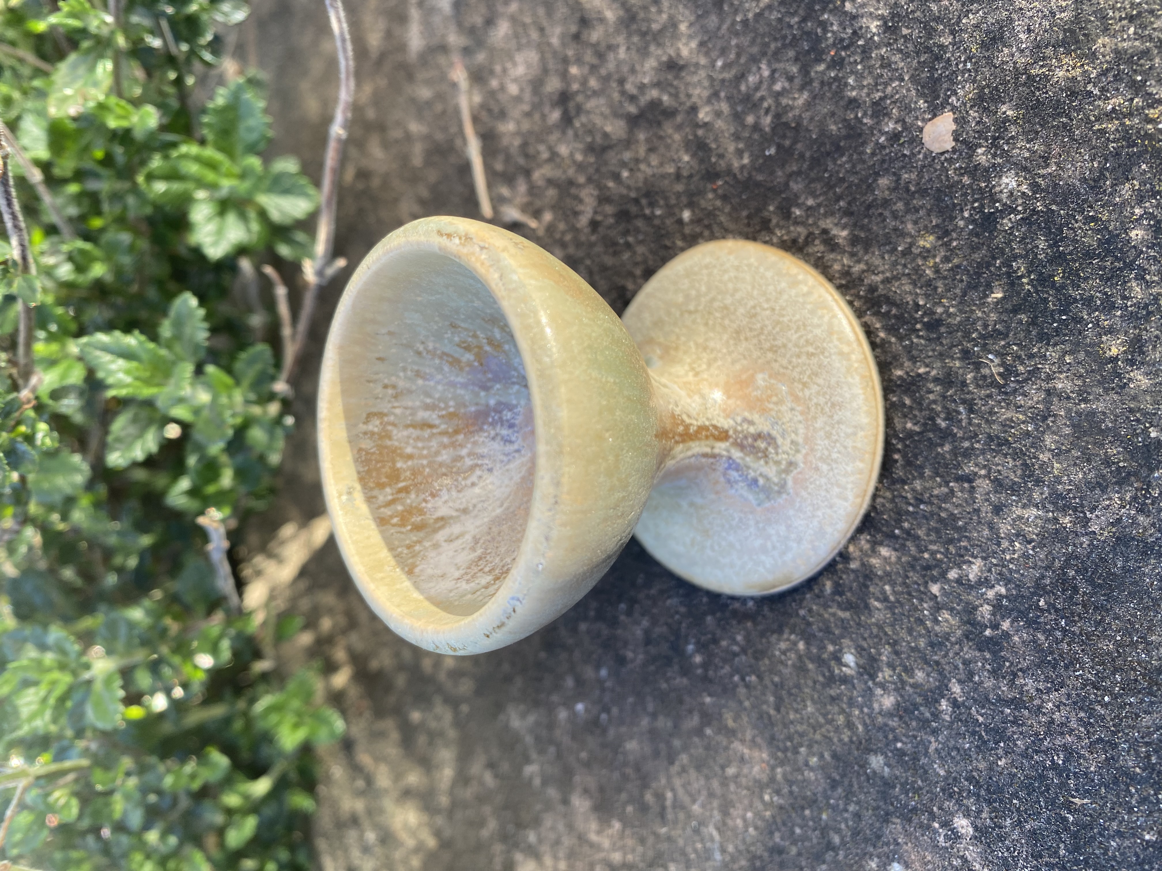 Handcrafted Ceramic Egg Cup and saucer