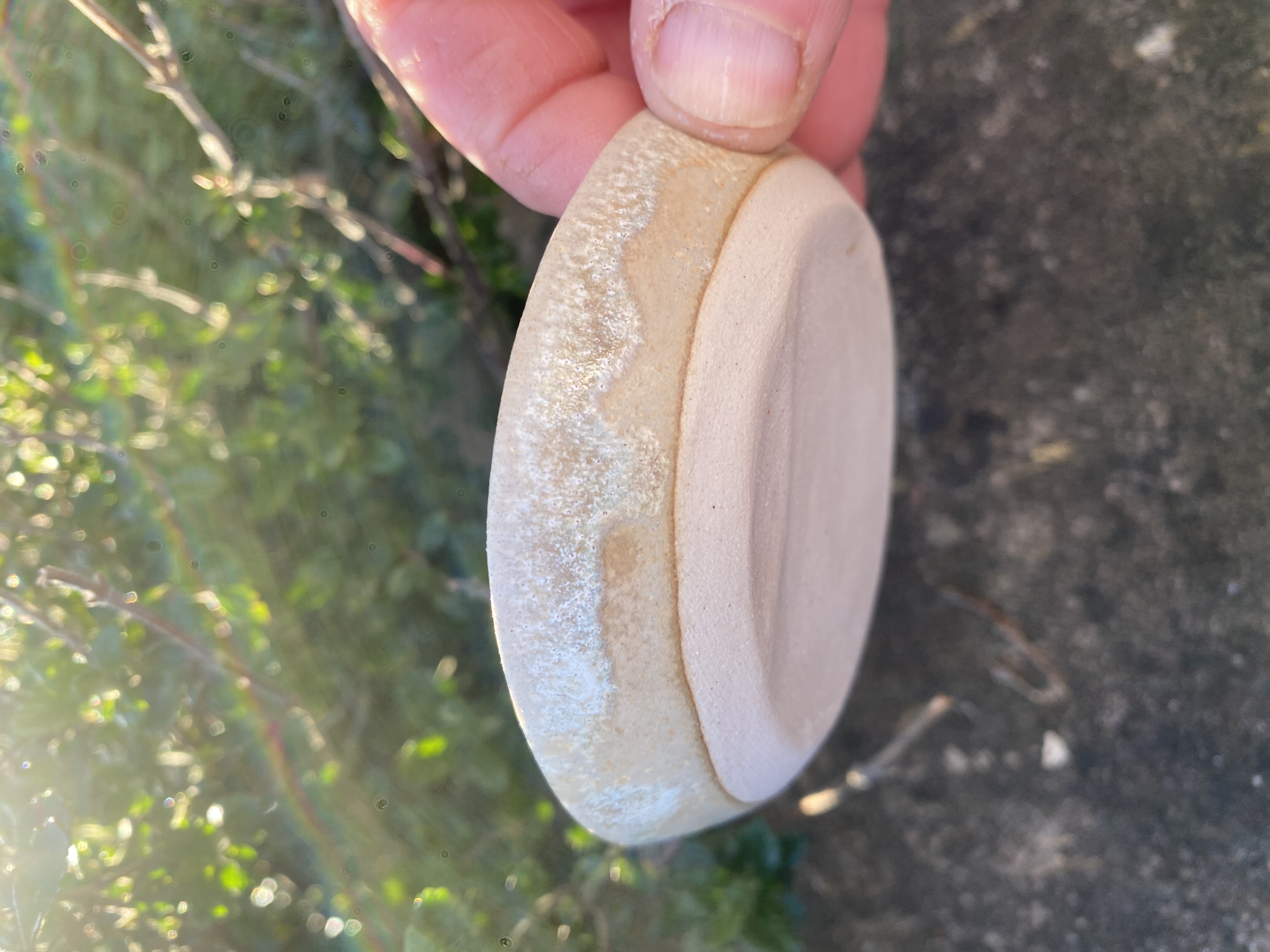 Handmade ceramic jug and saucer