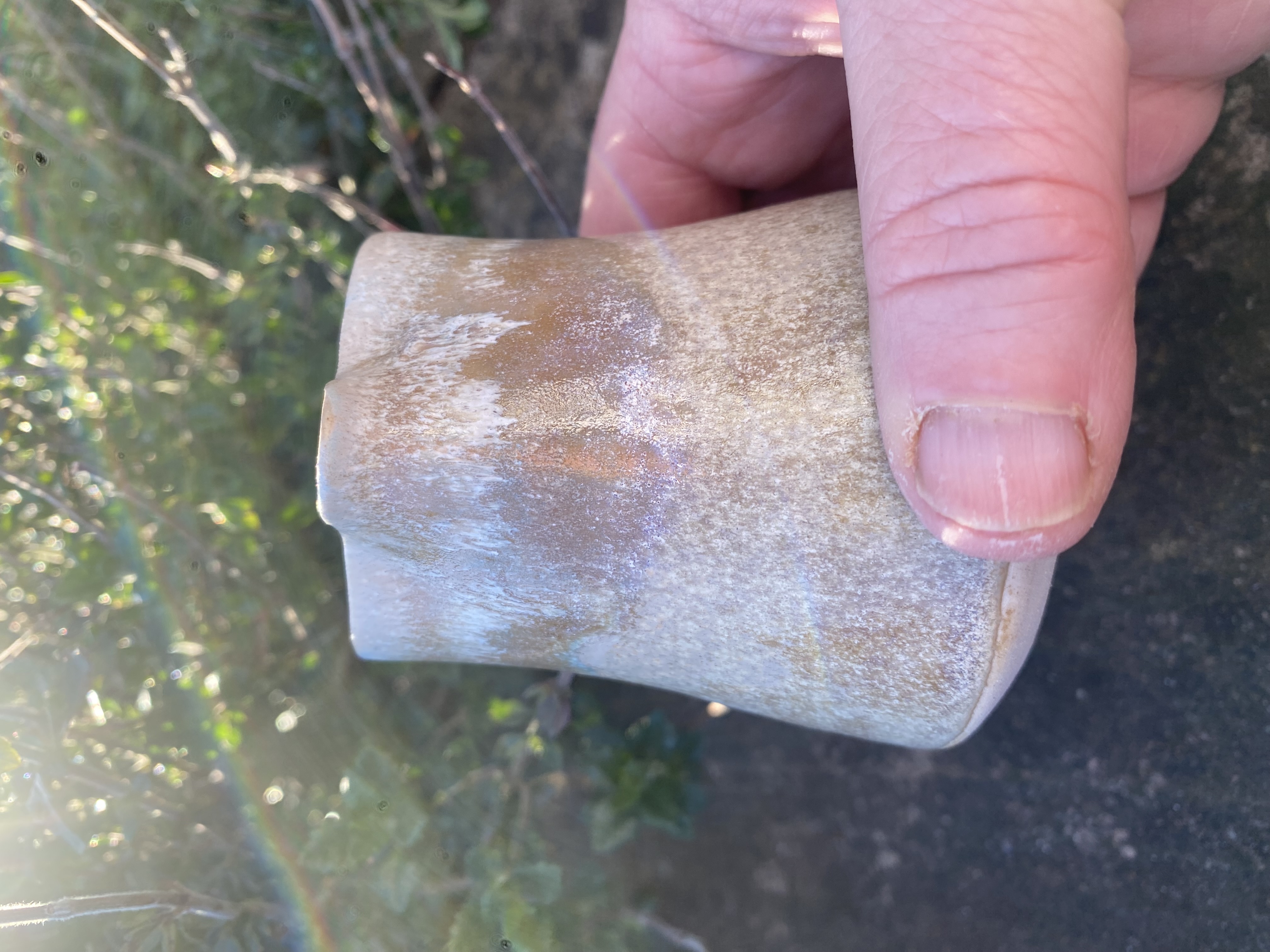 Handmade ceramic jug and saucer