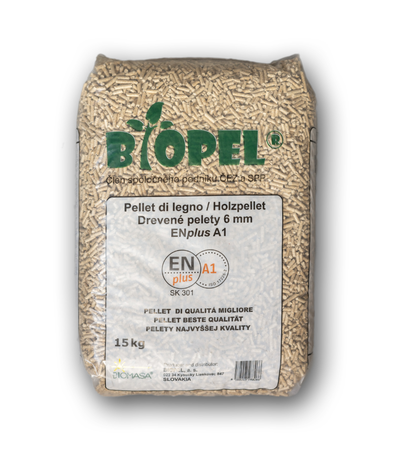 Pelety EN PLUS A1 svetlé – Biopel