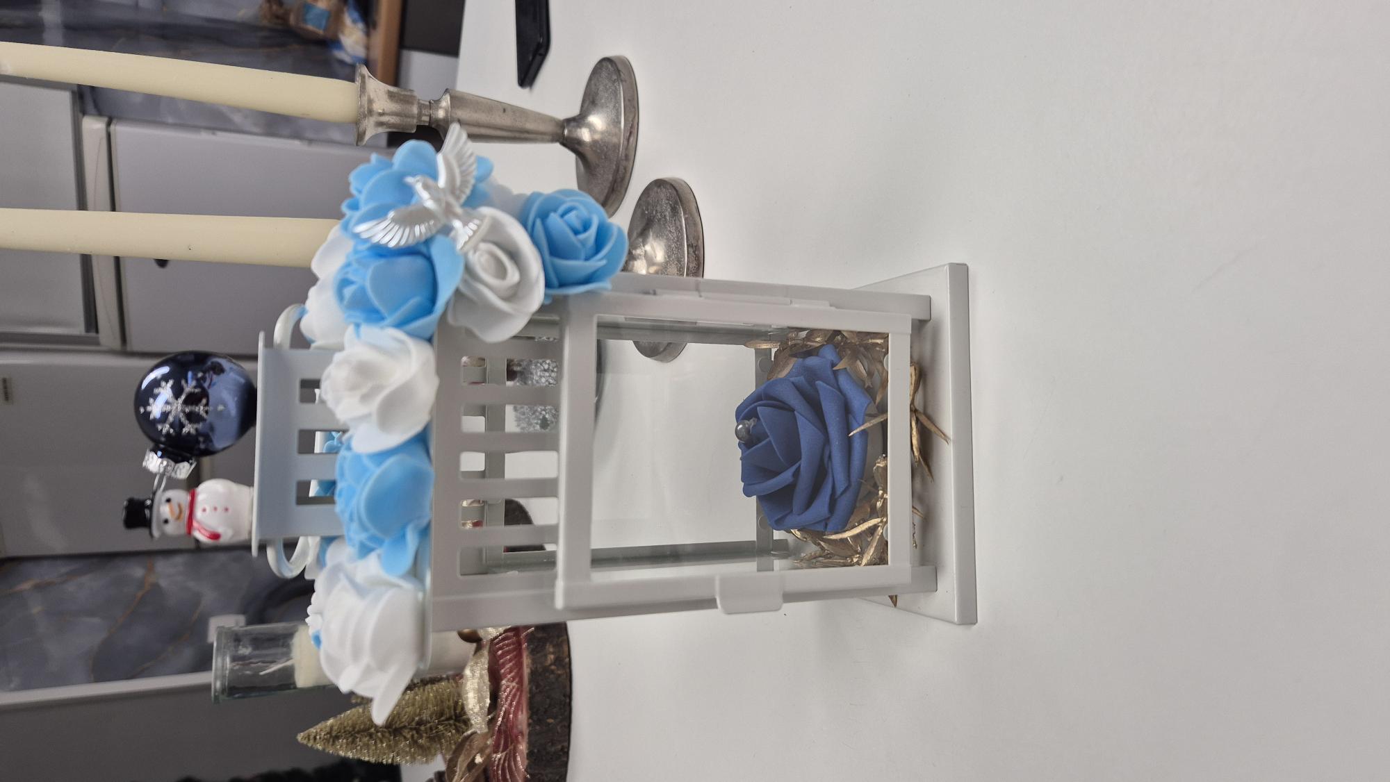 lanterne blanc et bleu