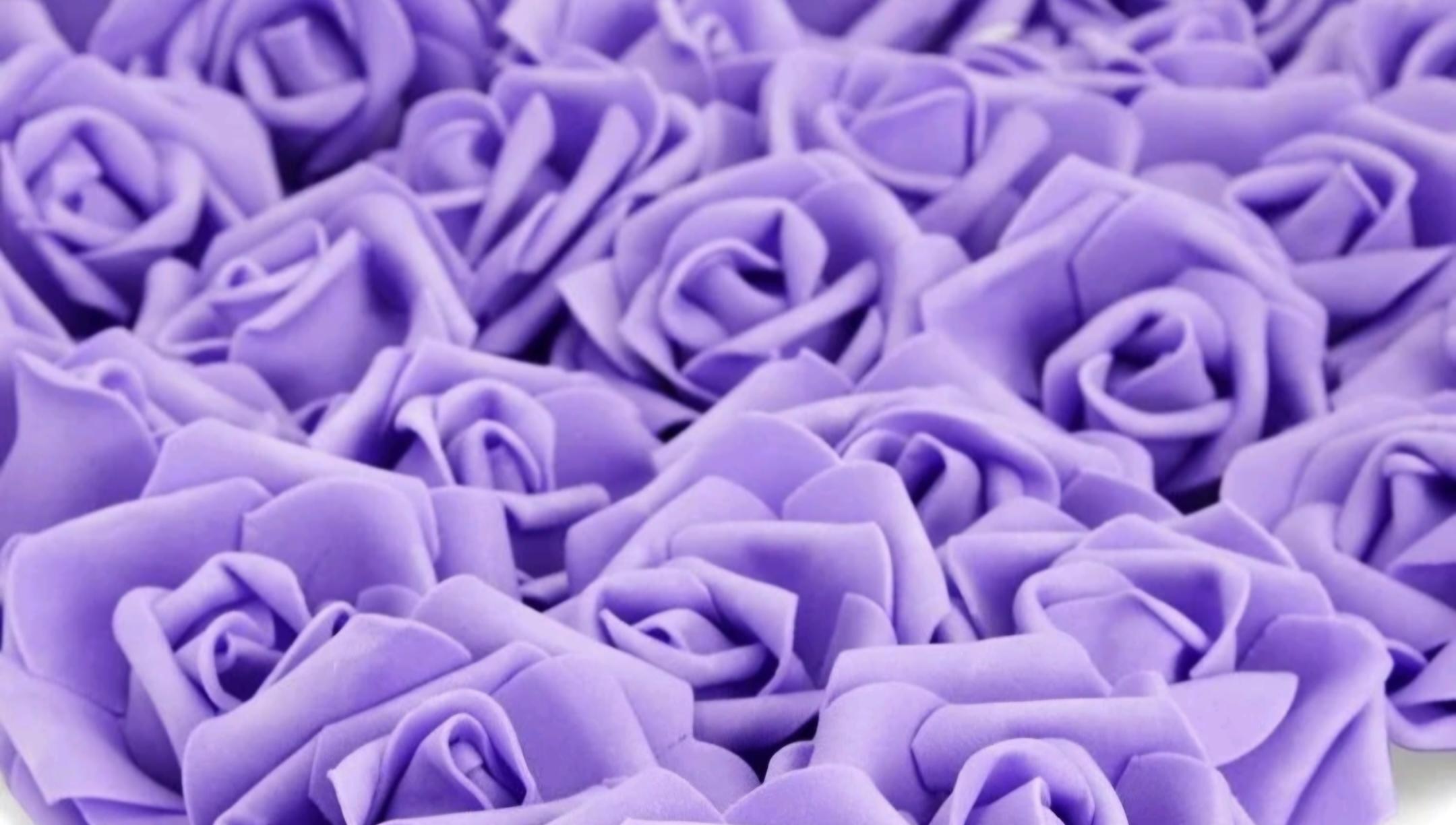 Bouquet de 10 à 50 rose prune mousse réel au touché