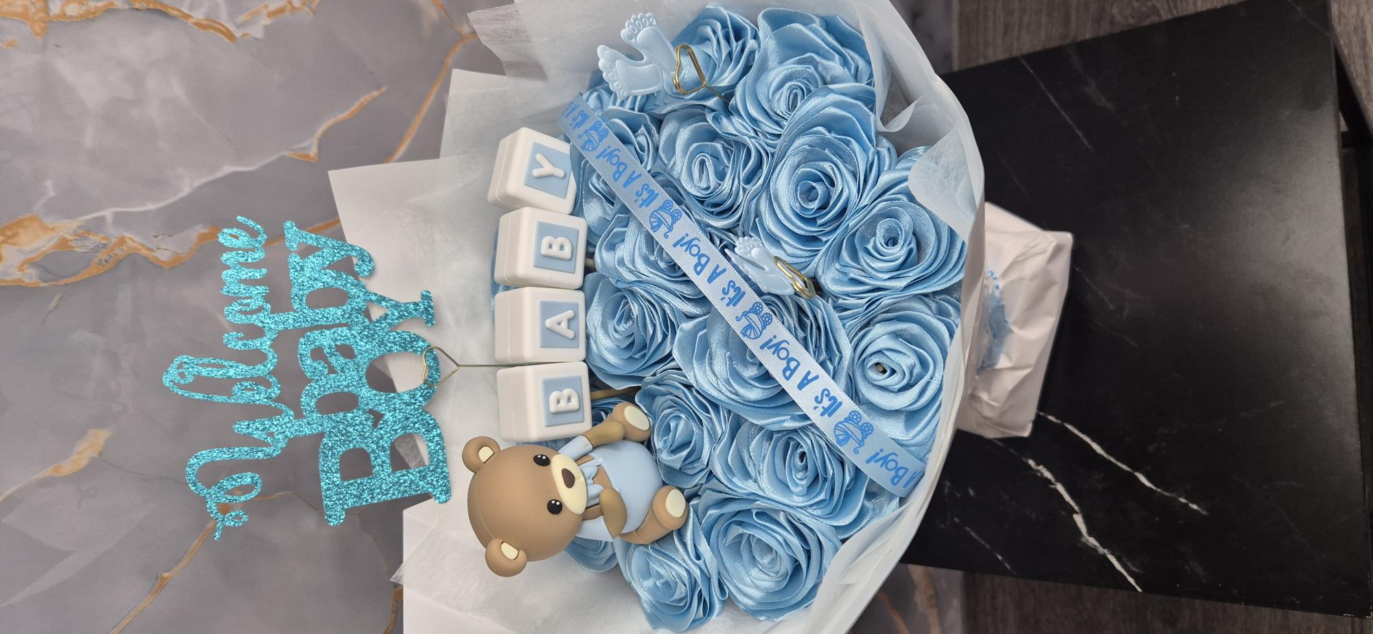 Bouquet naissance 20 rose