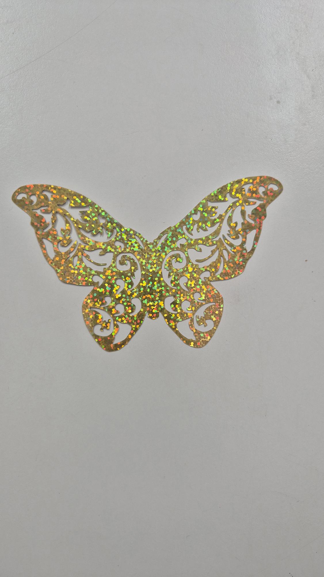 papillons grand, moyen, petit couleur or