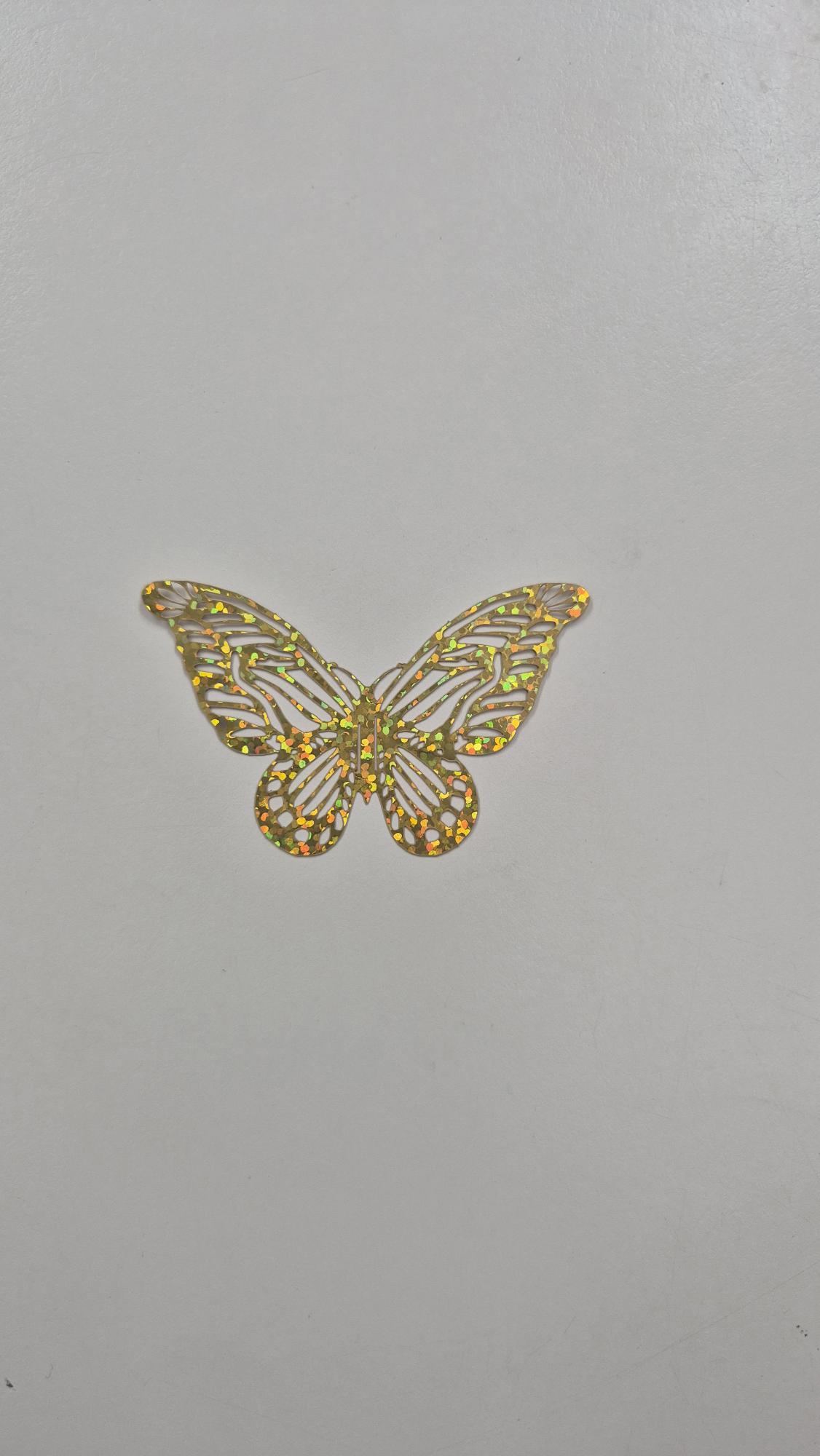 papillons grand, moyen, petit couleur or