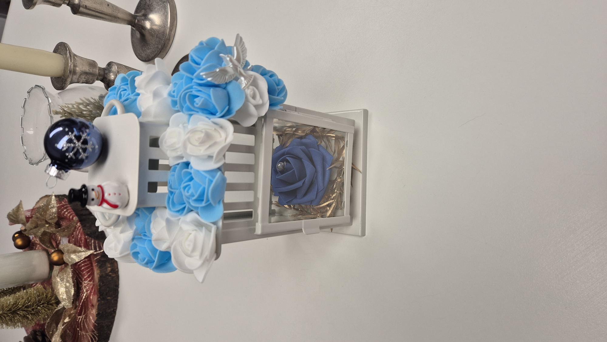 lanterne blanc et bleu