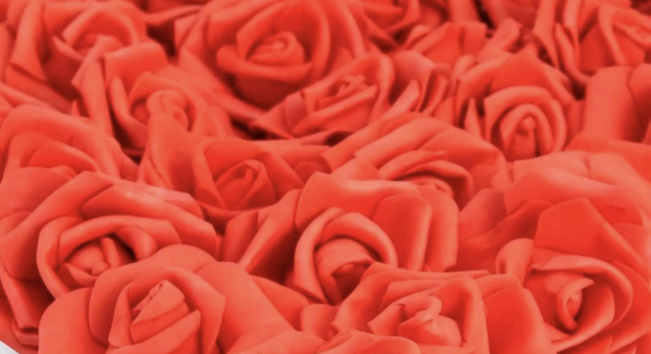 Bouquet de 10 à 50 rose rouge mousse réel au touché