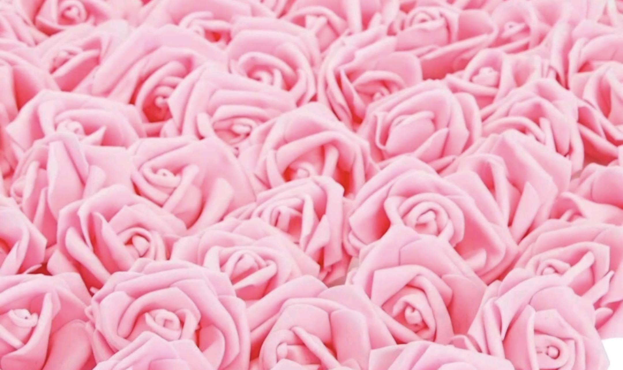 Bouquet de 10 à 50 rose rose bonbon mousse réel au touché