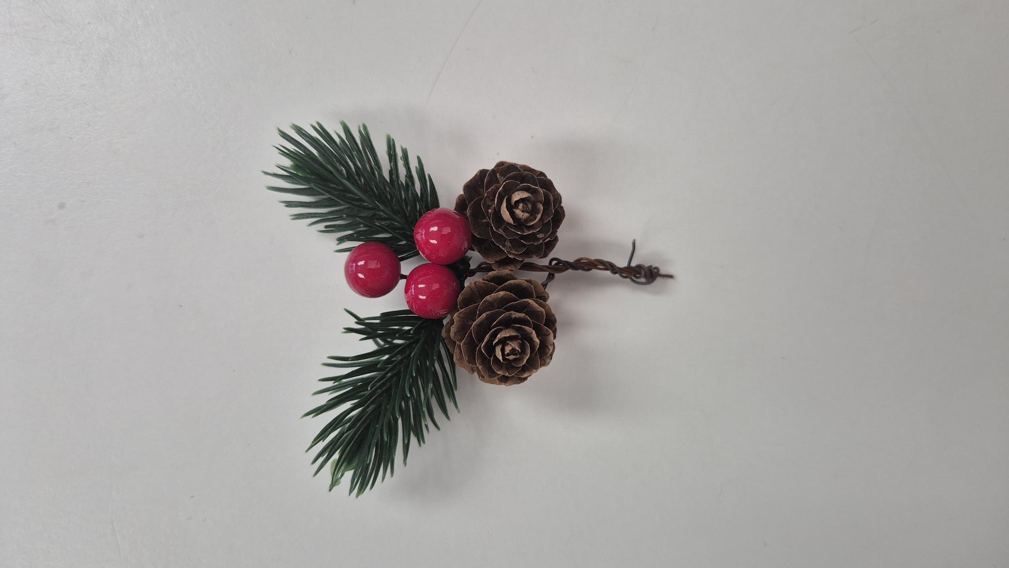pomme de pin et baie noël