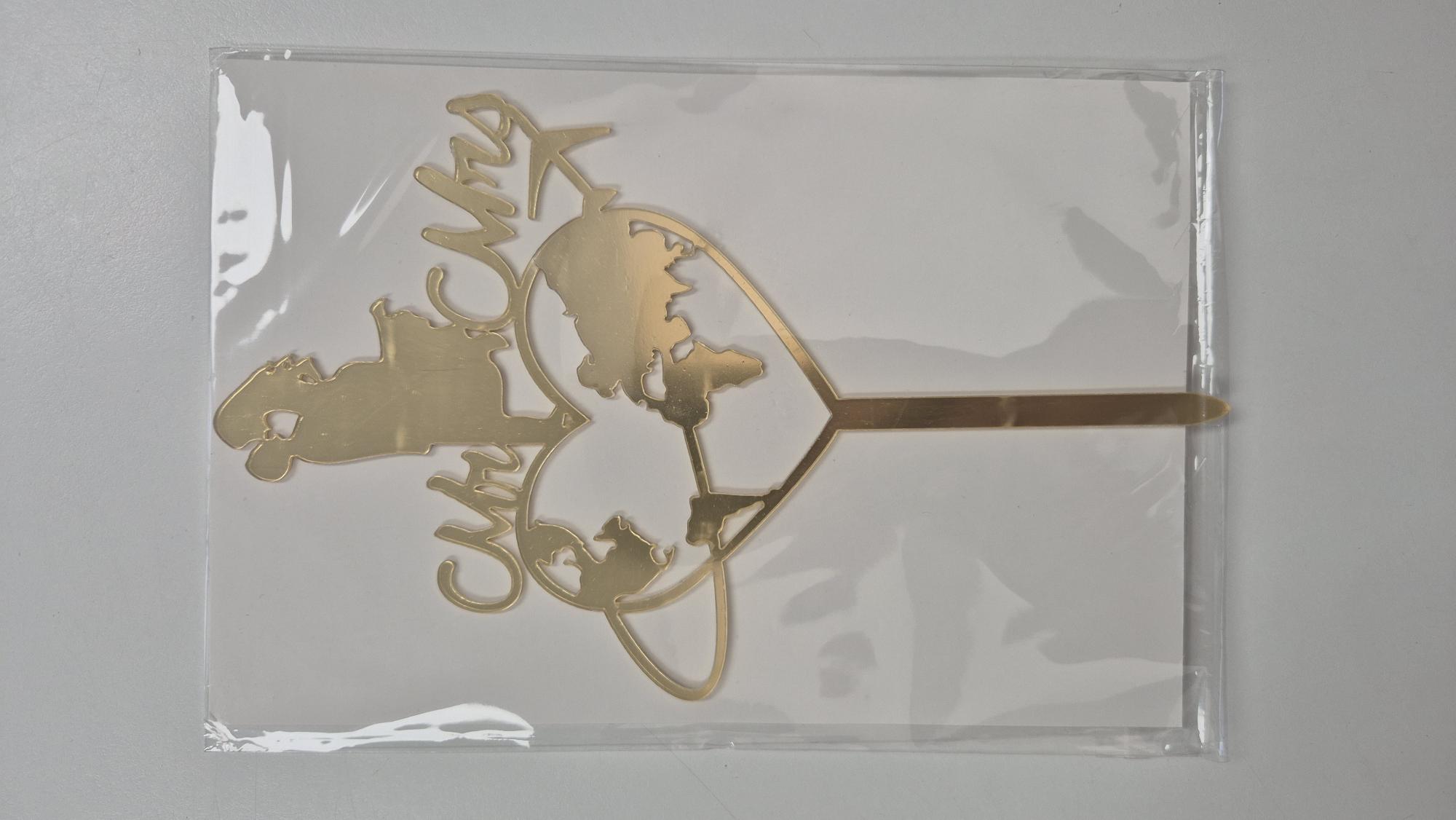 plaquette MR & MRS 6 model différents couleur or