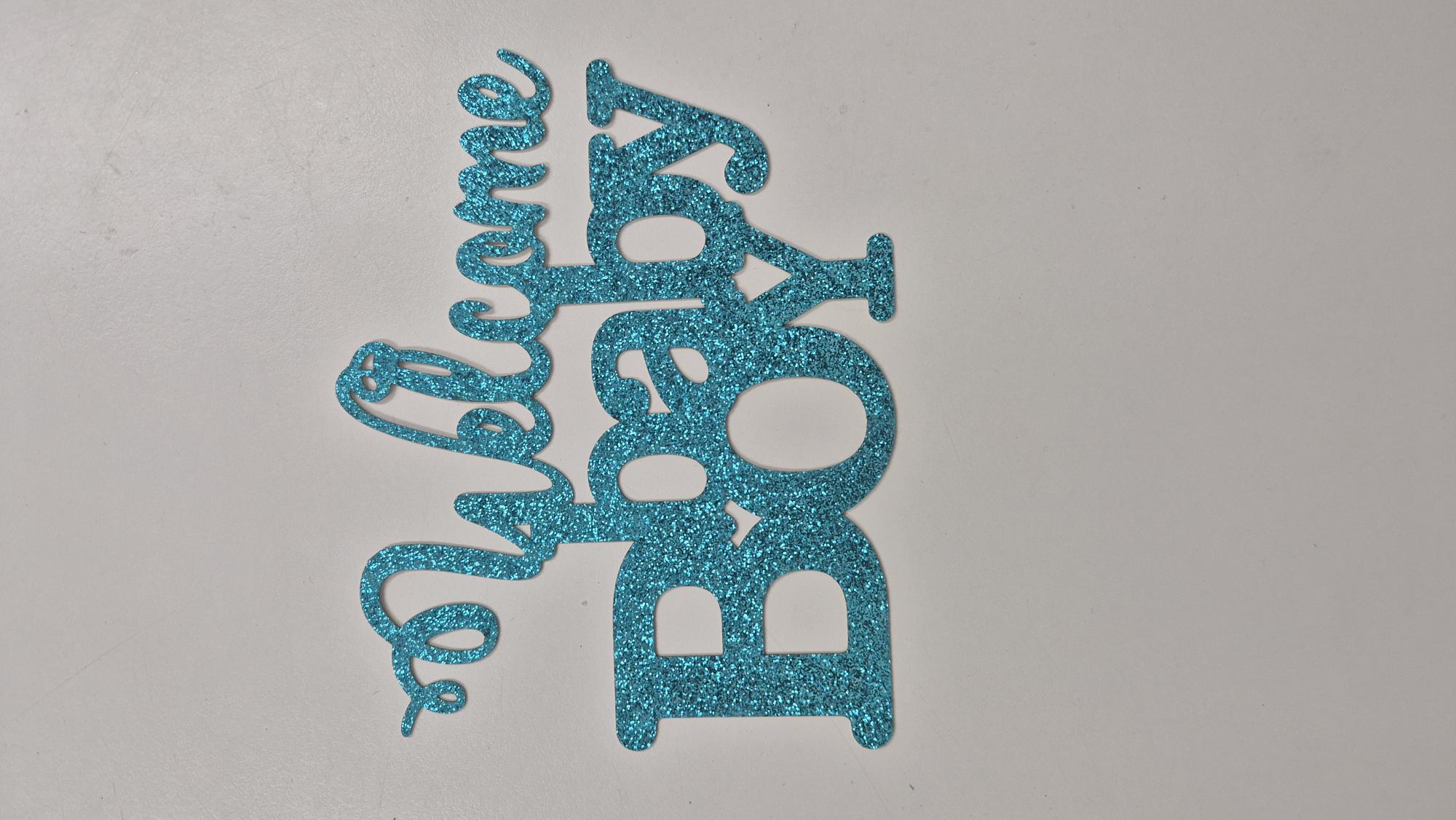 plaquette welcome garçon bleu