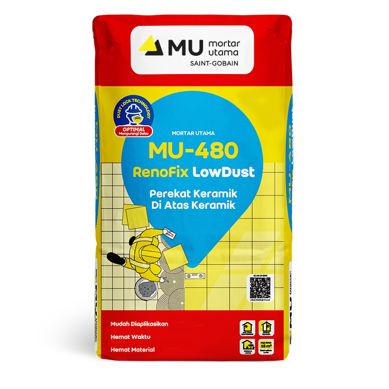 MU-480 RenoFix LowDust - Perekat Keramik atas