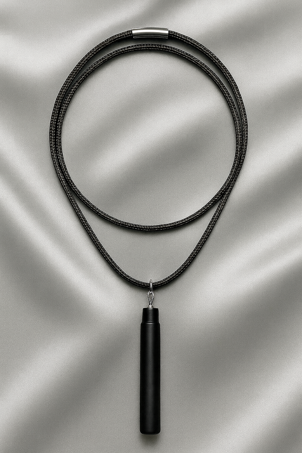 Single CIAS G5™ Vitacell Energy Pod on Black Leather Braided Necklace  51cm
