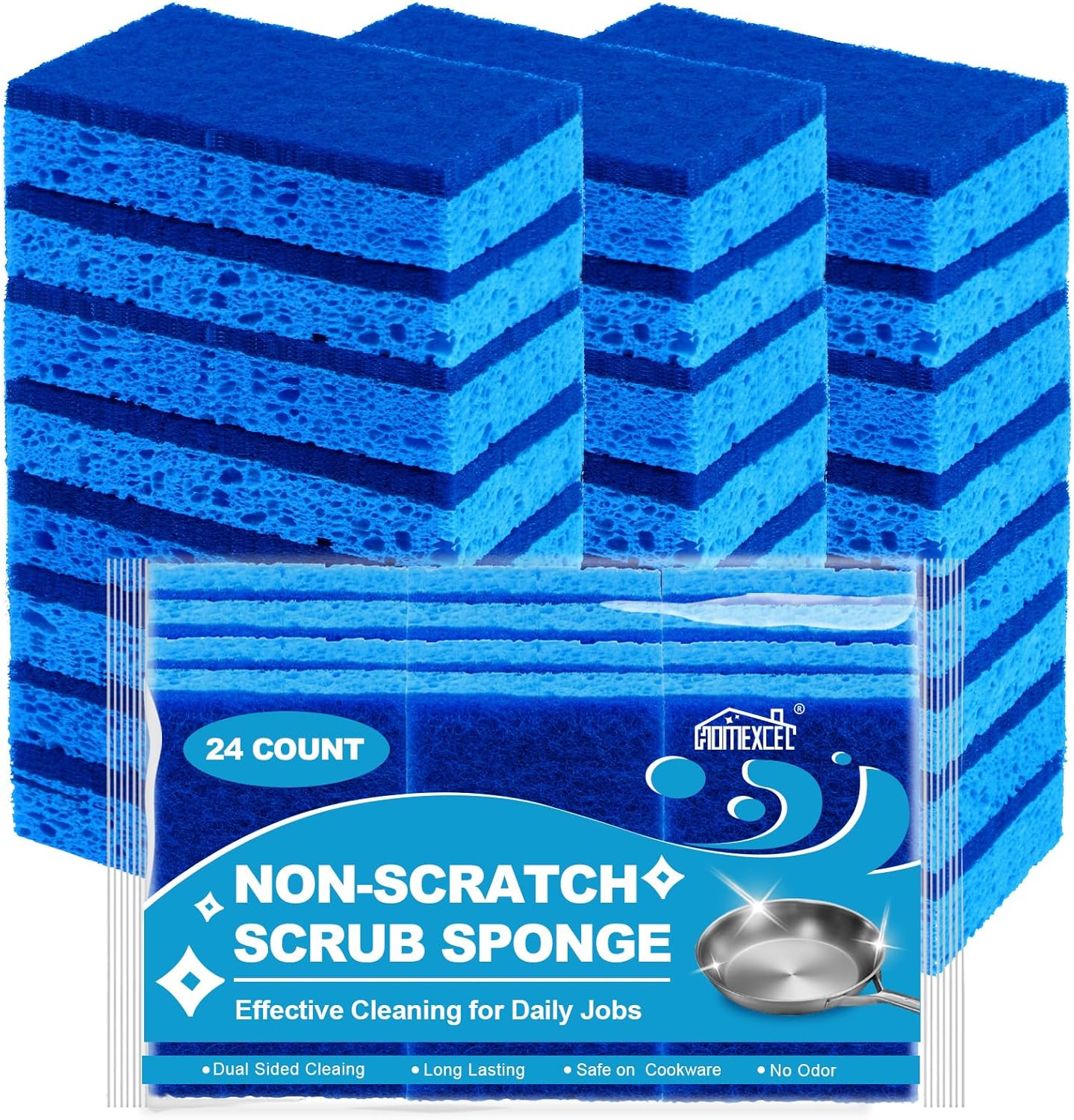 HOMEXCEL Sponges Kitchen 24pcs