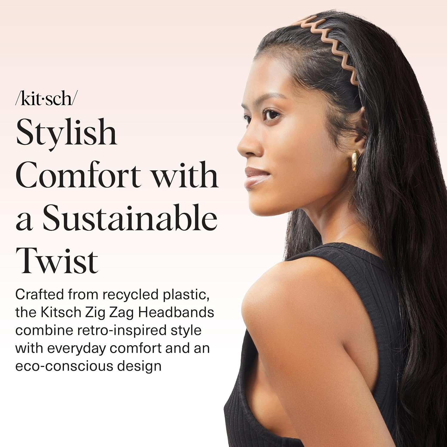 Kitsch Zig Zag Headbands for Women 2 pcs