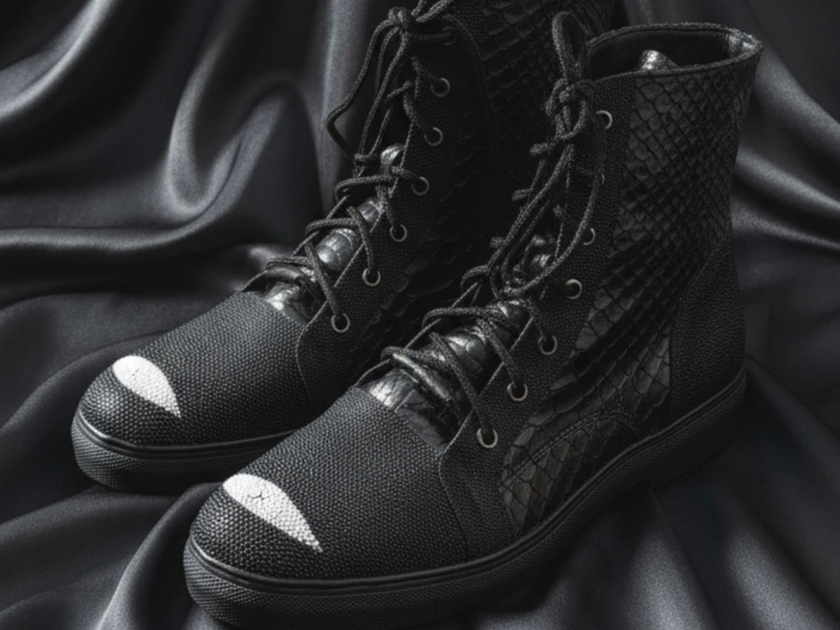 Black Exotic Unisex Combat Boots