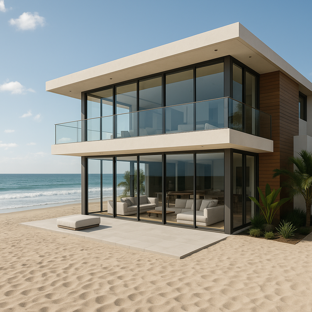 Casa moderna junto al mar