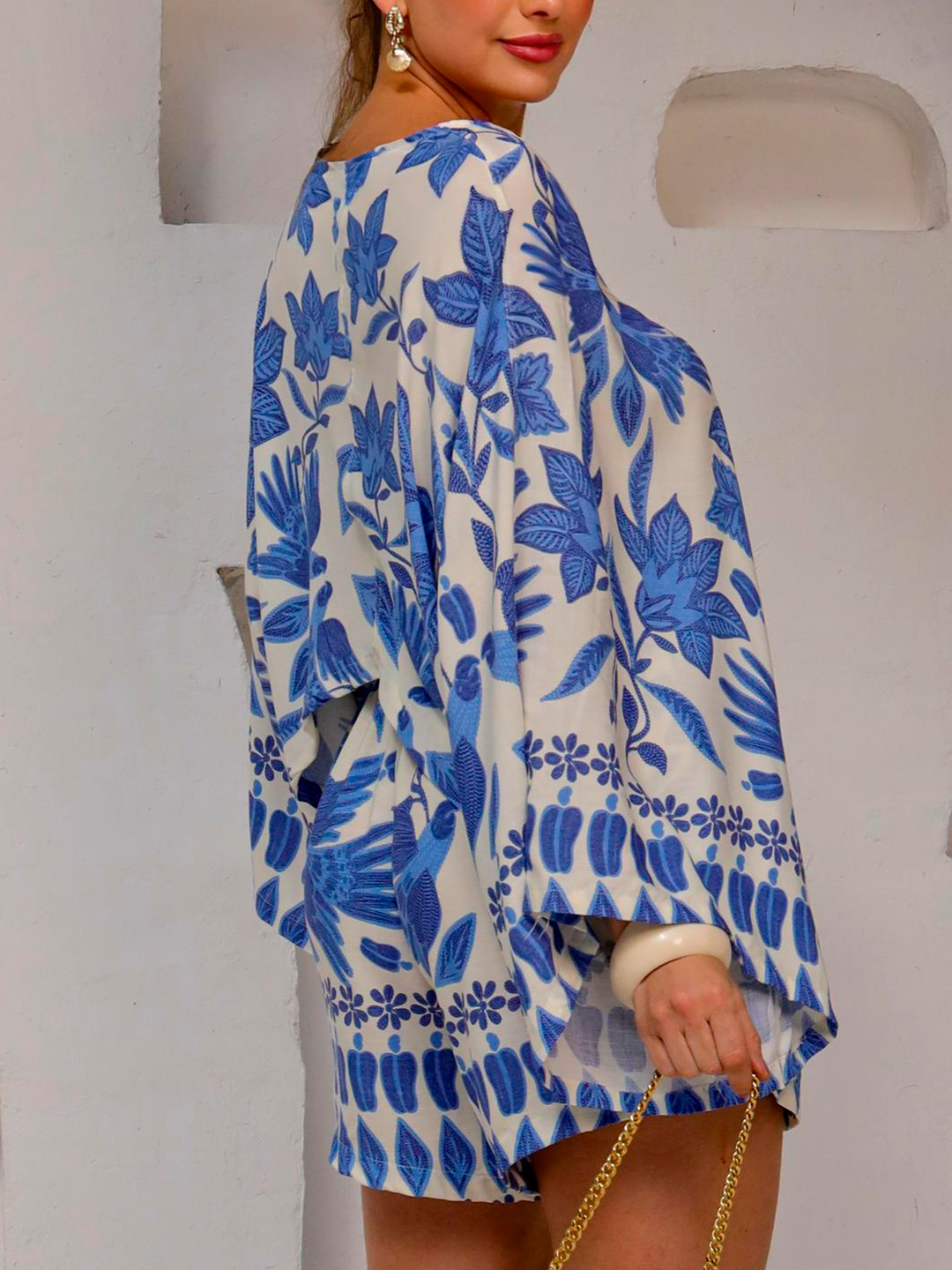 Conjunto Estampado Floral Azul