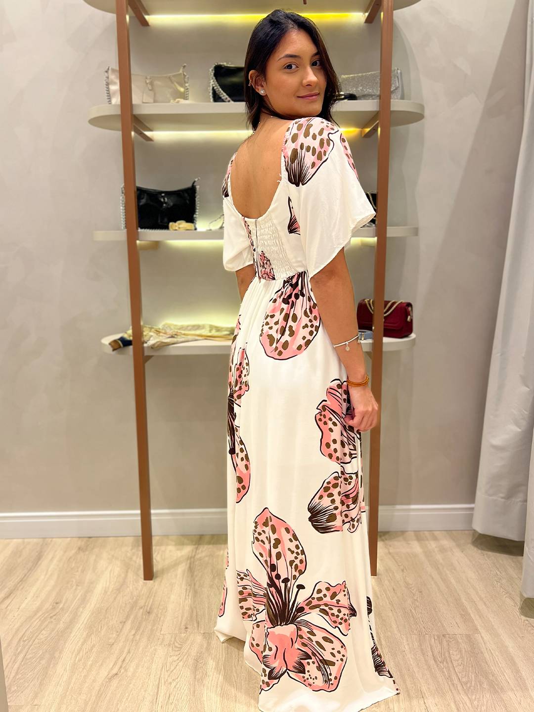 Vestido longo floral