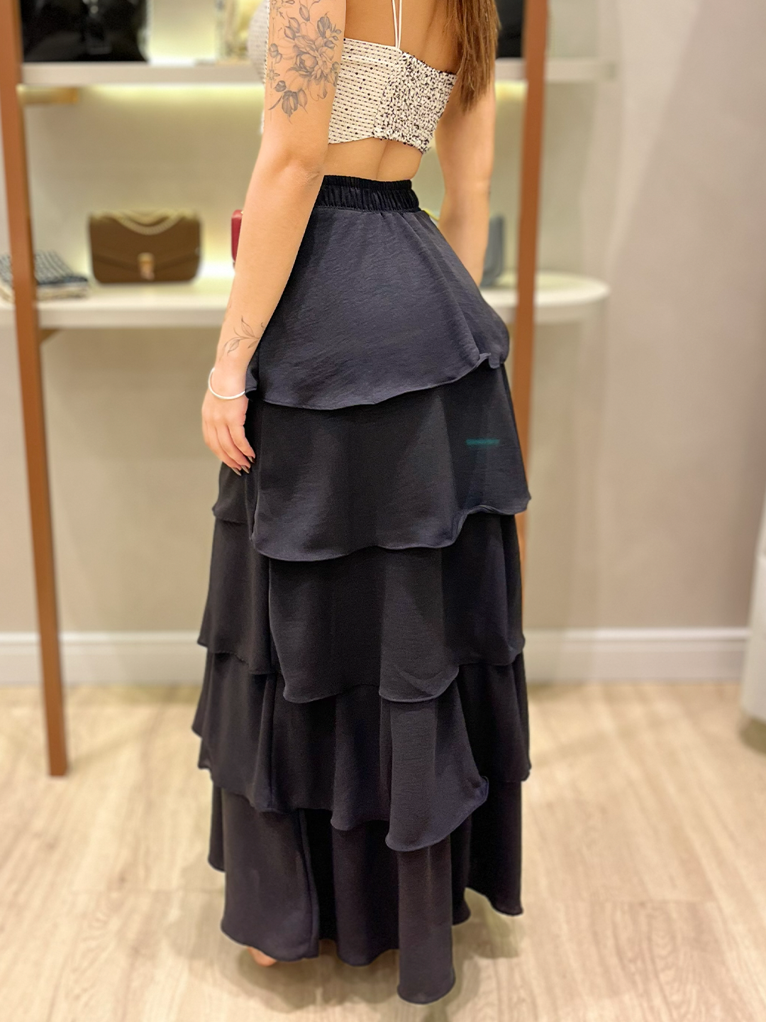 Conjunto de top e saia