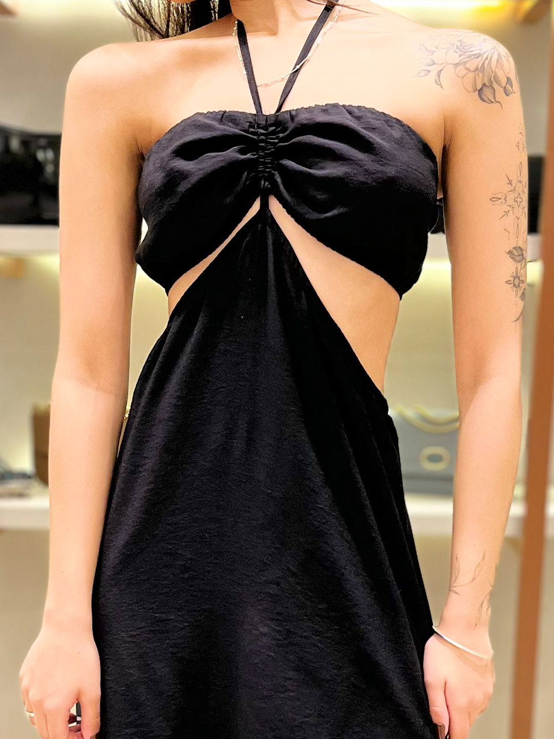 Vestido longo preto