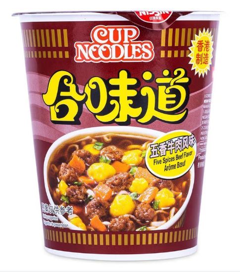 Nissin Cup Noodles (Beef Flavour) (Case of 24) 合味道 五香牛肉味杯麵 (24杯)