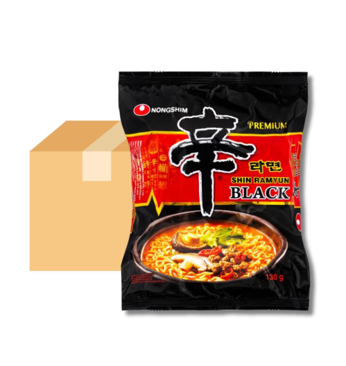 Nongshim Premium Shin Black Ramyun Noodle (Mild Spicy) (Case of 32) 農心 頂級黑標辛拉麵 (32包)