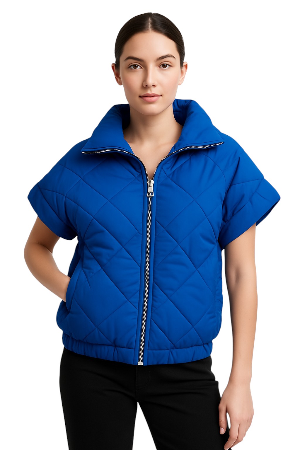 Royal Blue Short Sleeve Jacket