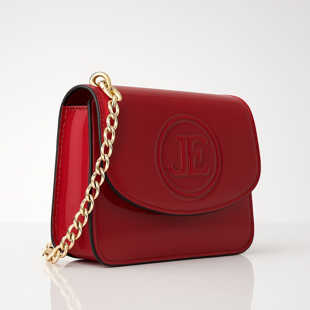 Jacques Esterel Red Patent Leather Shoulder Bag