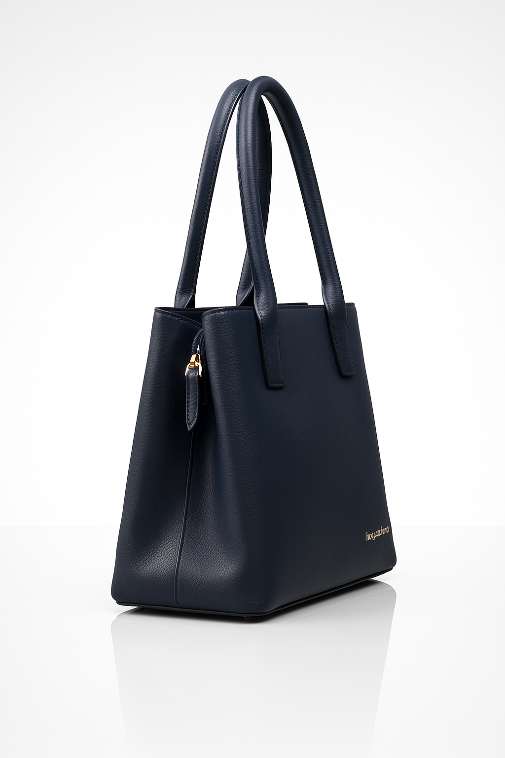 Jacques Esterel Navy Leather Handbag