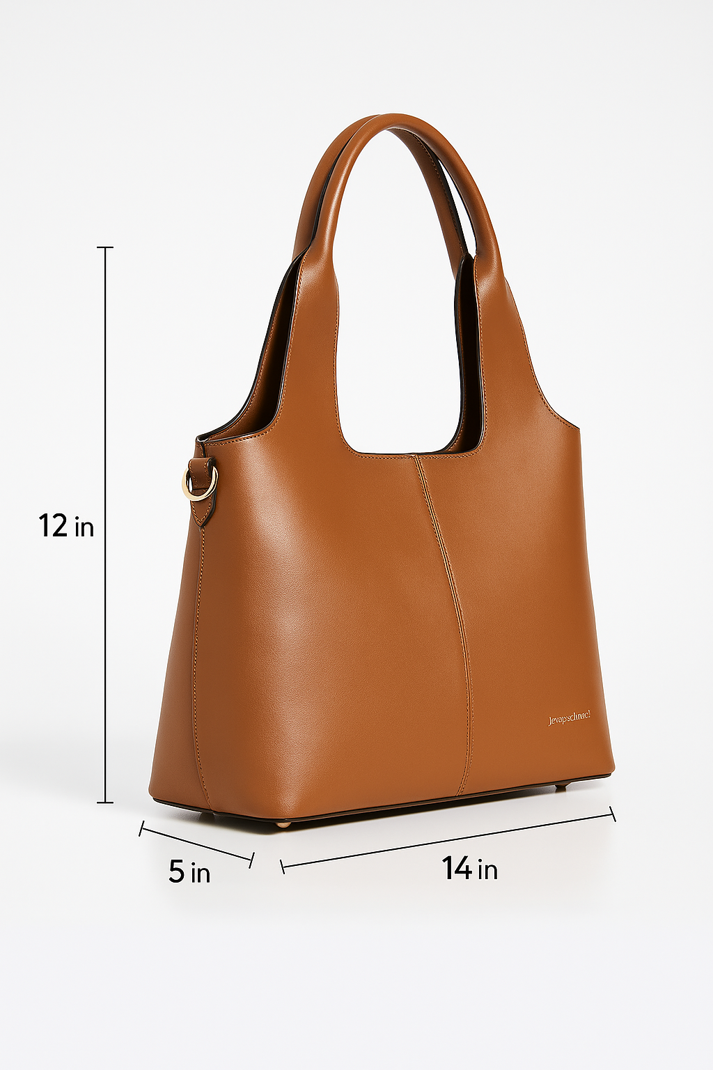 Jacques Esterel Brown Leather Tote Handbag