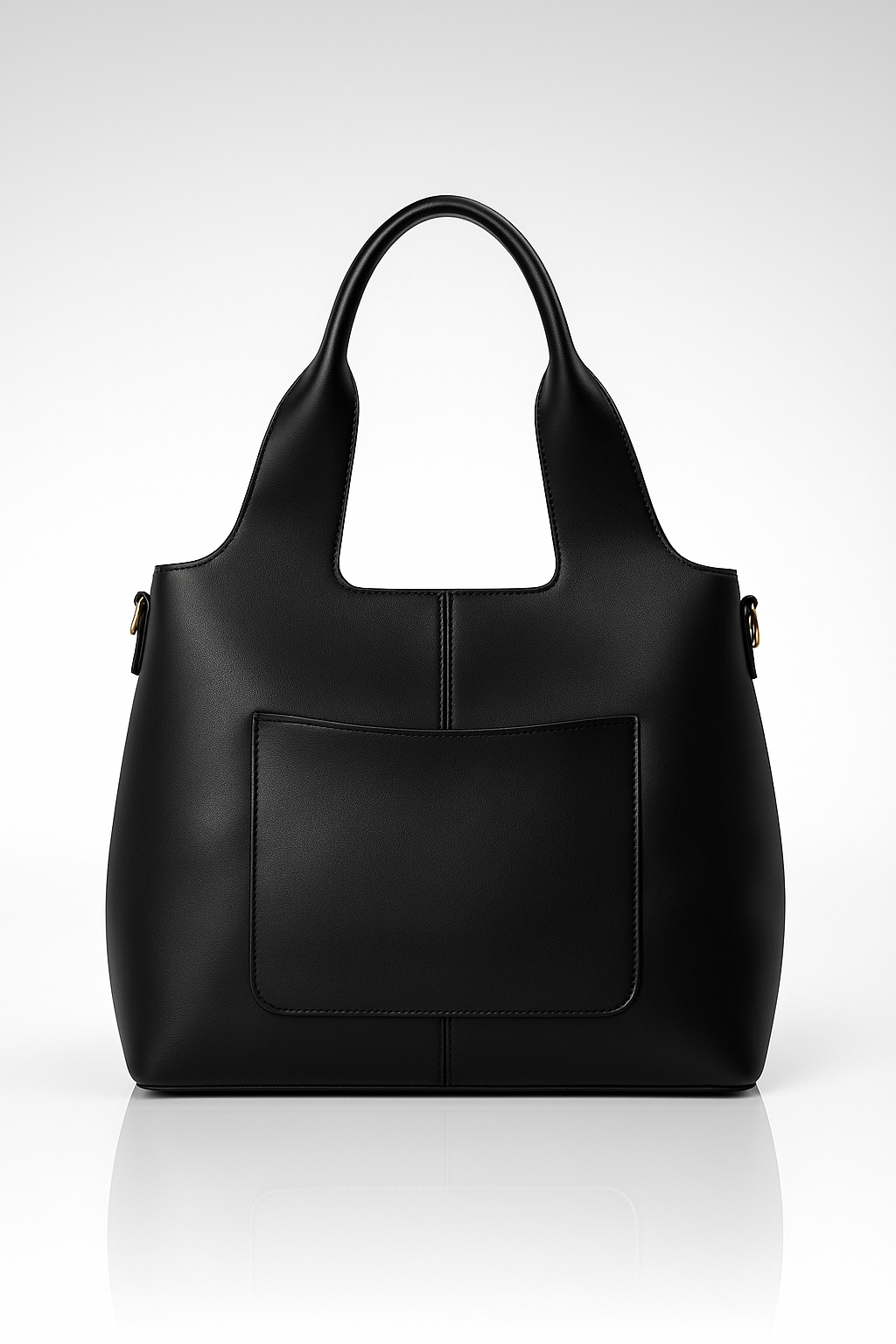 Jacques Esterel Black Leather Tote Handbag