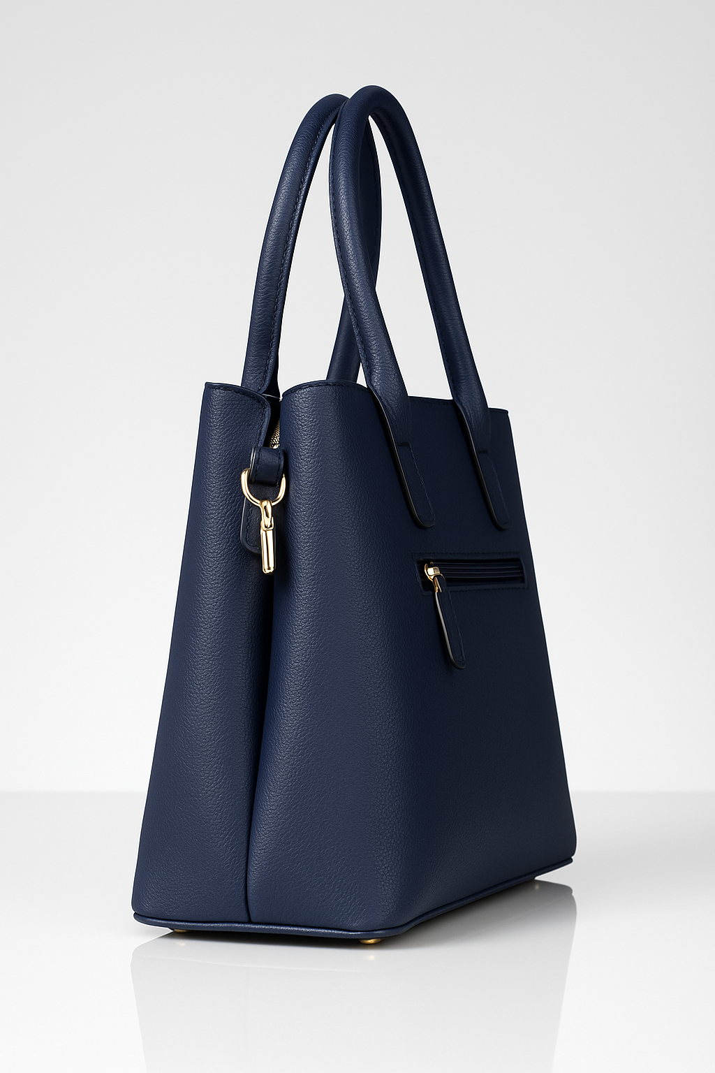 Jacques Esterel Navy Leather Handbag