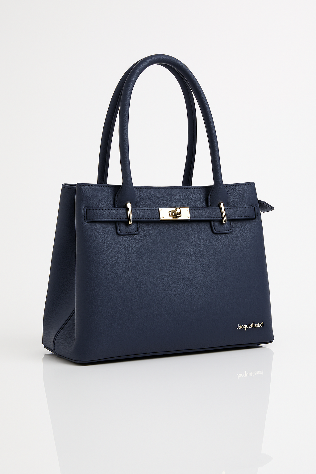 Jacques Esterel Navy Leather Handbag