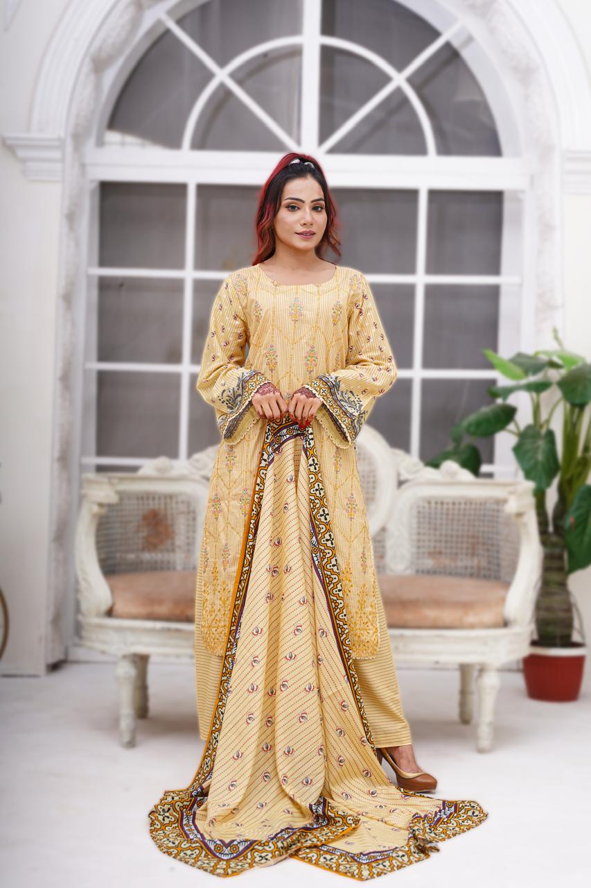 Elegant Yellow Traditional Dress
